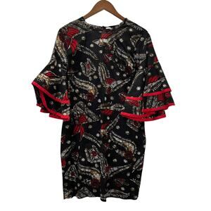 RFG Rights For God Womens Black Red White Dress Size Medium